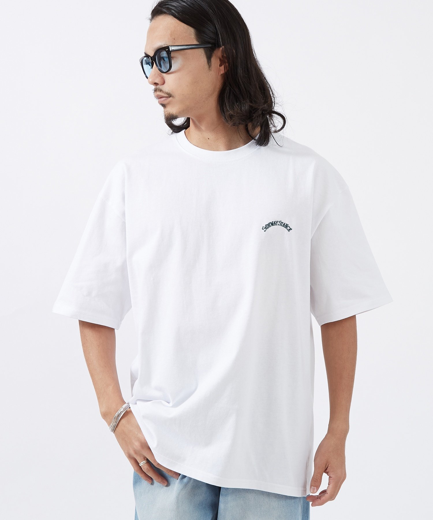 SIDEWAY STANCE SIDEWAY STANCE サイドウェイスタンス 自由の女神 半袖Tシャツ インプローブス トップス カットソー・Tシャツ ブラック ホワイト