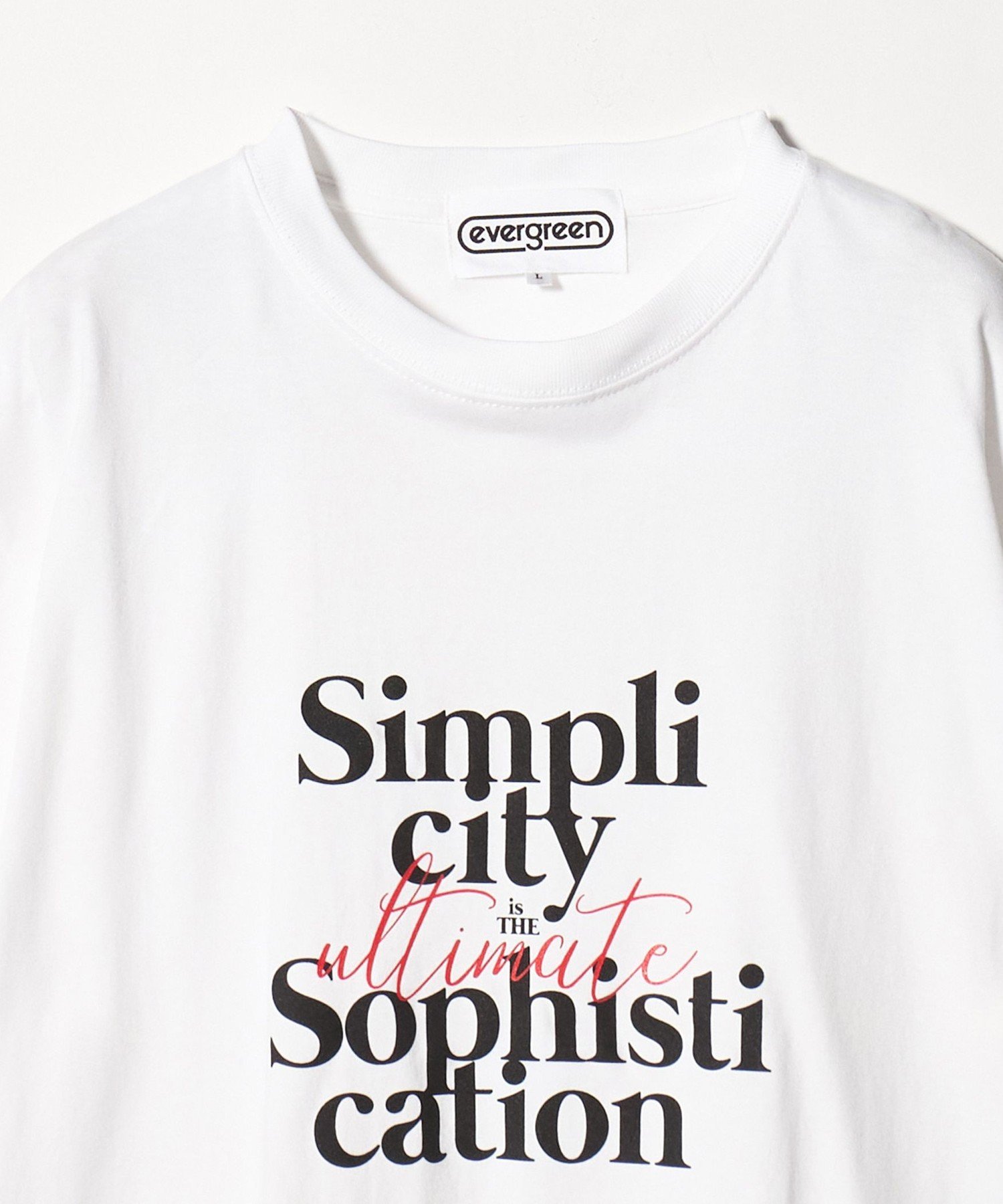 ＜evergreen＞SIMPLICITY プリント Tシャツ ビューティー＆ユース ユナイテッドアローズ トップス カットソー・Tシャツ ホワイト