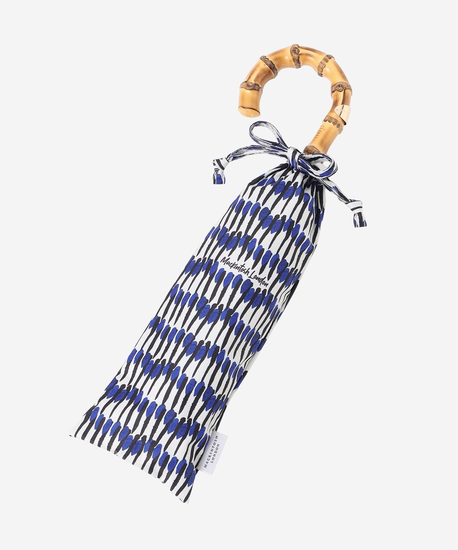 MACKINTOSH LONDON レインドロップ/リーフプリント遮光晴雨兼用折畳傘 マッキントッシュ ロンドン ファッション雑貨 傘・長傘 ベージュ ブルー【送料無料】