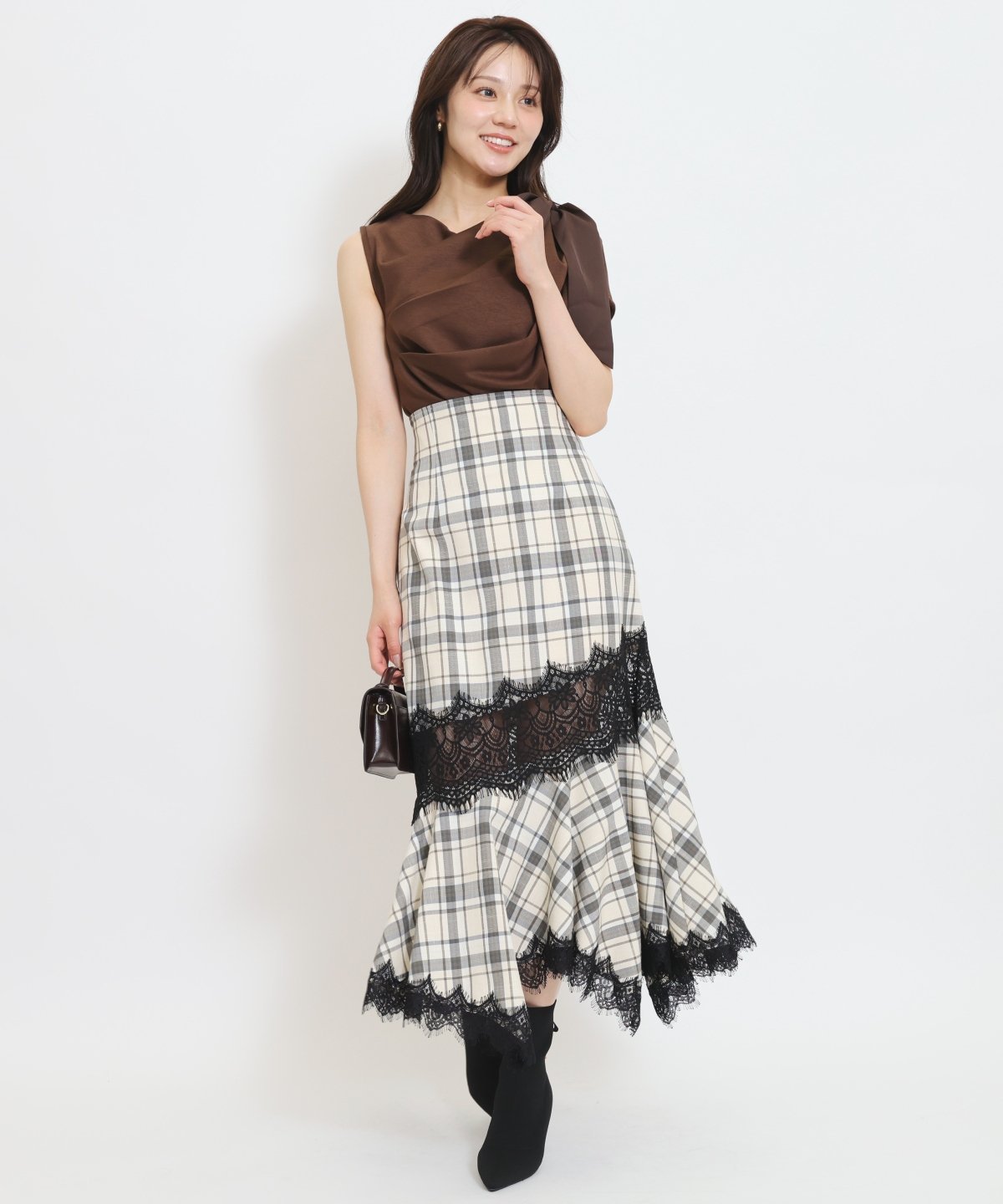 WILLSELECTION レース切替アシメヘムマーメイドスカート ウィルセレクション スカート その他のスカート【送料無料】