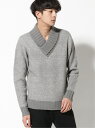【SALE/80%OFF】TETE HOMME (M)ウォームボリュームネックニット テットオム ニット 長袖ニット グレー レッド