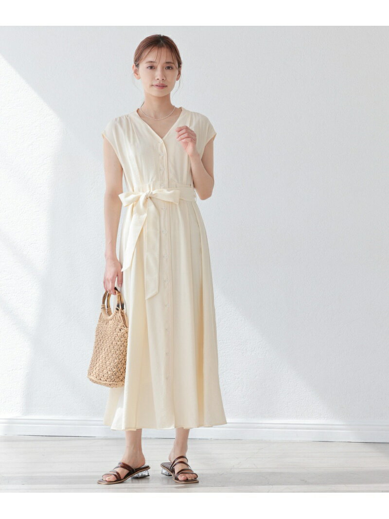 【SALE／50%OFF】mysty woman ウエストマークエンパイアOP ミスティウーマン ワンピース・ドレス その他のワンピース・ドレス ホワイト ブラック グリーンのサムネイル