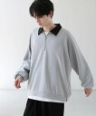 【SALE/44%OFF】THE CASUAL ドルマン襟配色ハーフジップポンチ/フェイクスウェードプルオーバー カジュアル トップス その他のトップス ホワイ...