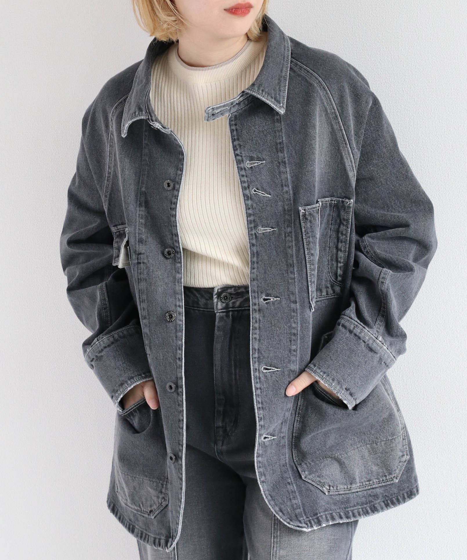 cepo デニムカバーオール＜セットアップ可能＞ セポ ジャケット・アウター デニムジャケット グレー ブルー【送料無料】のサムネイル