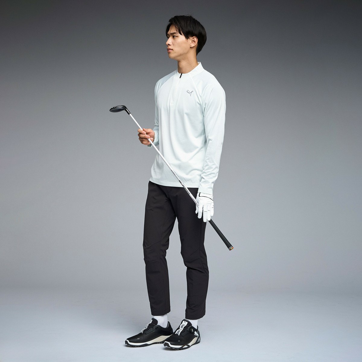 【SALE／30%OFF】PUMA メンズ ゴルフ シャドウキャット ジップ モックネック 長袖 シャツ プーマ トップス カットソー・Tシャツ【送料無料】