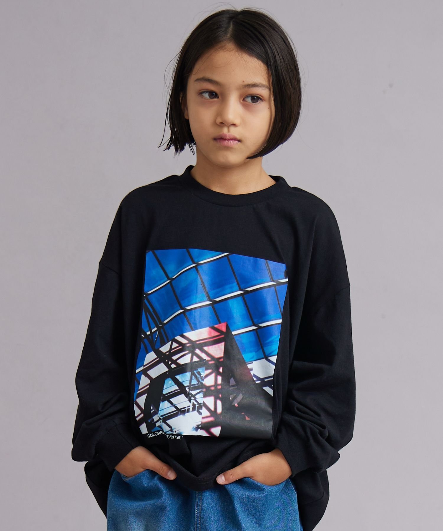 PAIRMANON STREET アソート グラフィック 長袖 Tシャツ【PAIRMANON STREET】 ペアマノン トップス カットソー・Tシャツ レッド ホワイト ピンク ブラック ネイビー ベージュのサムネイル