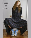 【SALE／50 OFF】CONVERSE TOKYO WOMEN 【CONVERSE TOKYO CLANE】CHECKED PLEATS DRESS コンバーストウキョウ ワンピース ドレス ワンピース ブラック ブラウン【送料無料】