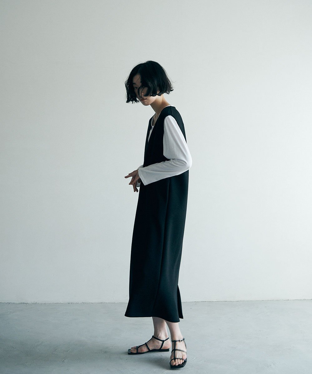 marjour LONG VEST DRESS マージュール ワンピース・ドレス ワンピース ブラック