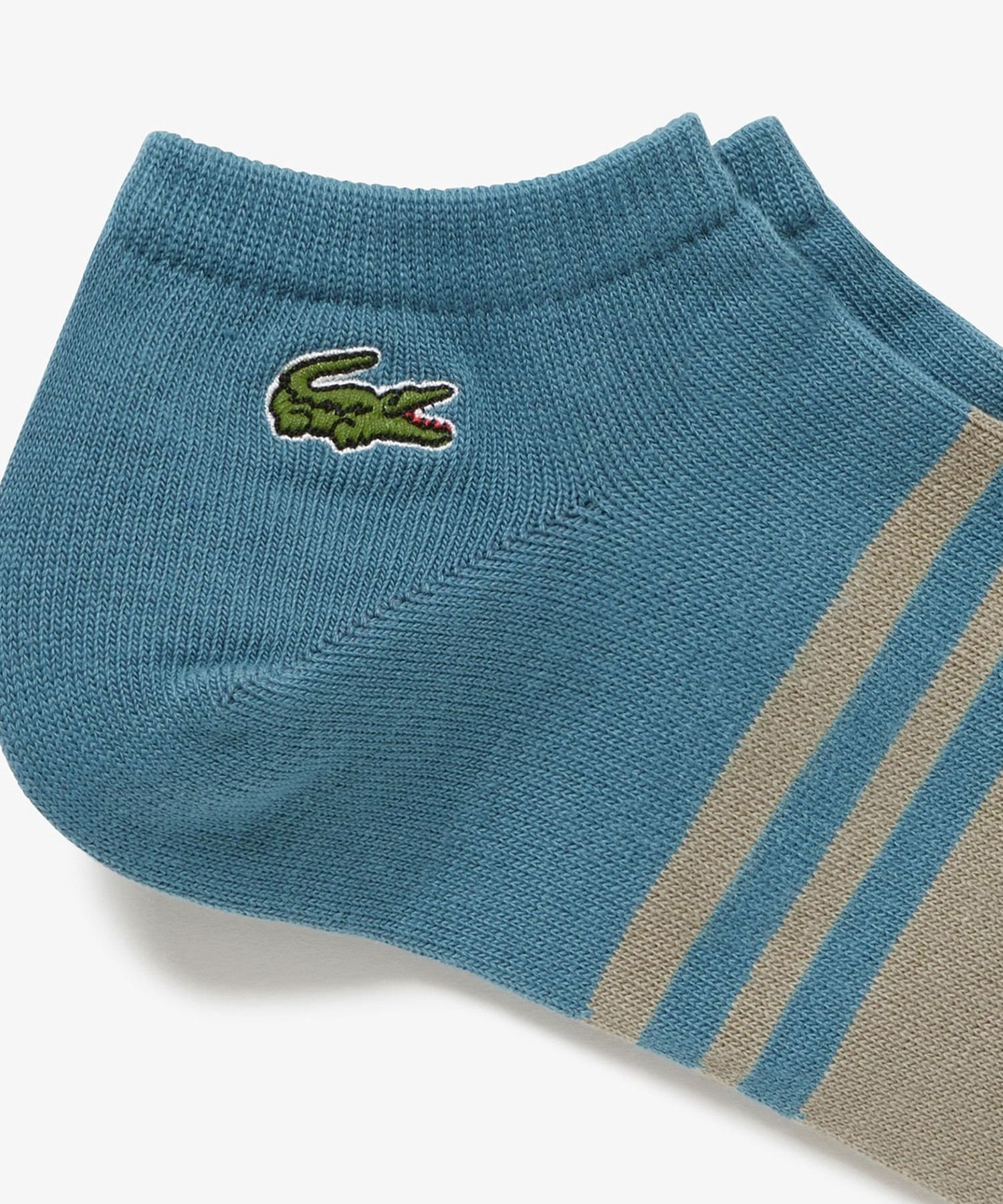 ラコステ 靴下 メンズ LACOSTE バイカラースニーカーソックス ラコステ 靴下・レッグウェア 靴下 グリーン ネイビー ブルー