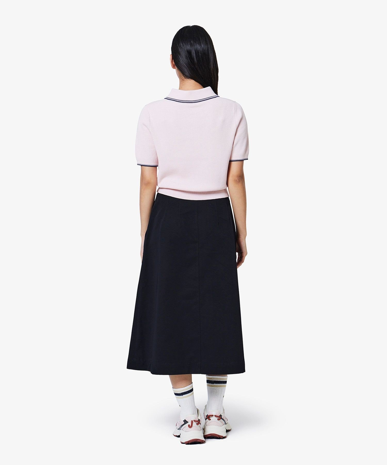 【SALE／40%OFF】LACOSTE ミディプリーツスカート ラコステ スカート その他のスカート ブラウン ブラック【送料無料】