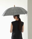 Demi-Luxe BEAMS Bon Bon Store / ドローイングチェック 晴雨兼用 長傘 デミルクス ビームス ファッション雑貨 傘・長傘 ブラック...