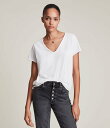 ALLSAINTS (W)EMELYN TONIC TEE オールセインツ トップス カットソー・Tシャツ ホワイト ブラック