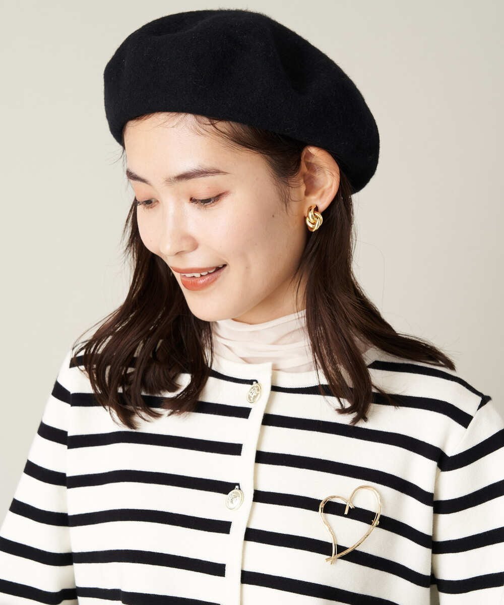 【SALE/60%OFF】a.v.v ウール混ベレエ帽 アー・ヴェ・ヴェ 帽子 その他の帽子 グレー ブラック