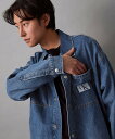 Calvin Klein Jeans (M)【公式ショップ】 カルバンクライン デニム オーバーシャツ Calvin Klein Jeans J325555 カルバン・クライン トップス シャツ・ブラウス ブルー【送料無料】