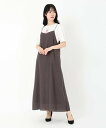 STRAWBERRY-FIELDS ジャンパースカート ストロベリーフィールズ ワンピース・ドレス ジャンパースカート ブラック【送料無料】