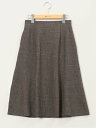 【SALE/10%OFF】m.f.editorial ストレッチウォッシャブル シャーク フレアースカート こげ茶(セットアップ可能) タカキュー スーツ・フォ...