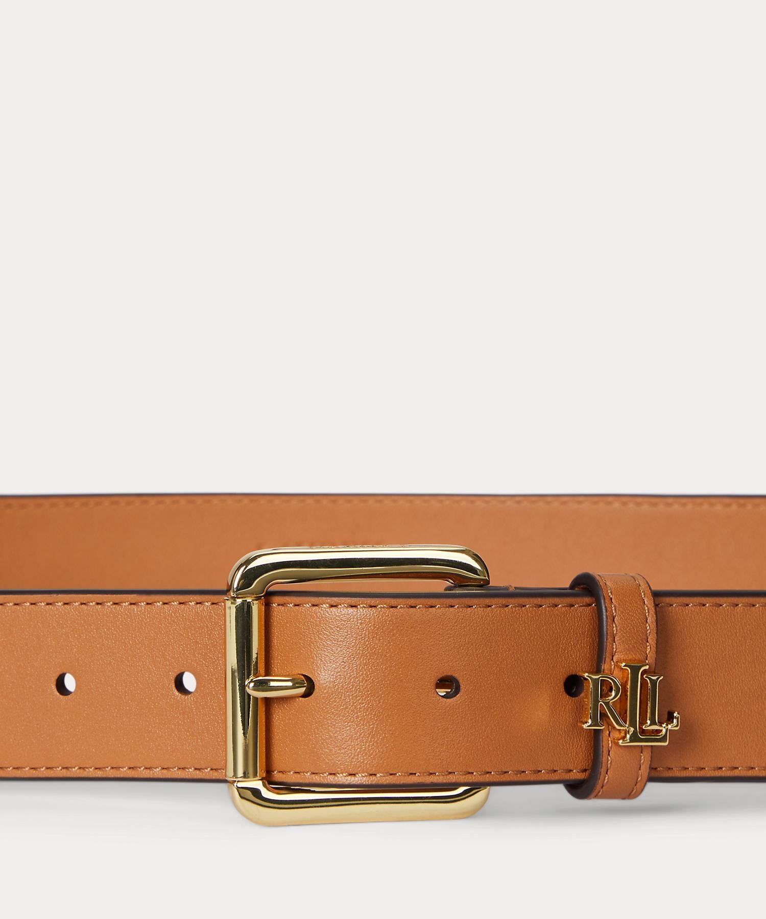 LAUREN RALPH LAUREN ロゴキーパー レザー ベルト ラルフローレン ファッション雑貨 ベルト ブラウン【送料無料】
