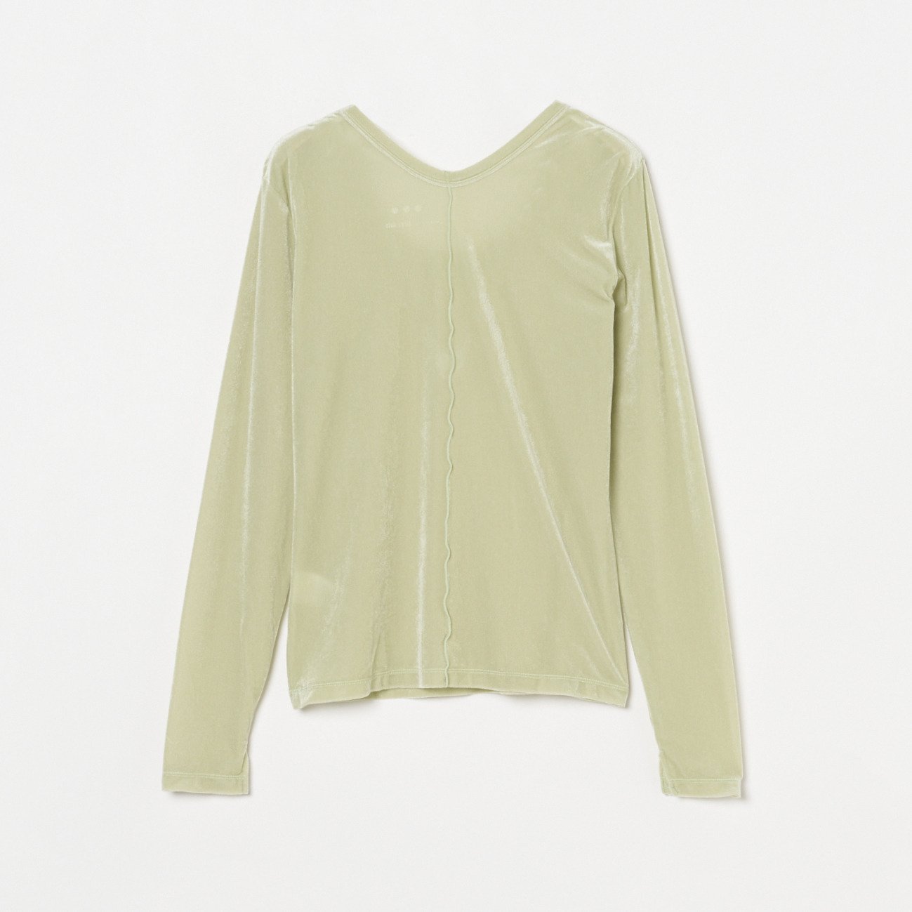 three dots SHEER VELOUR LONG SLEEVE TEE エリオポール トップス カットソー・Tシャツ ホワイト