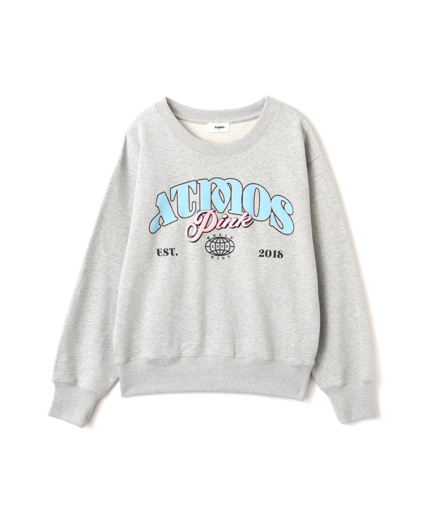 atmos pink atmos pink College Logo Sweatshirt GRAY アトモス トップス スウェット・トレーナー グレー【送料無料】
