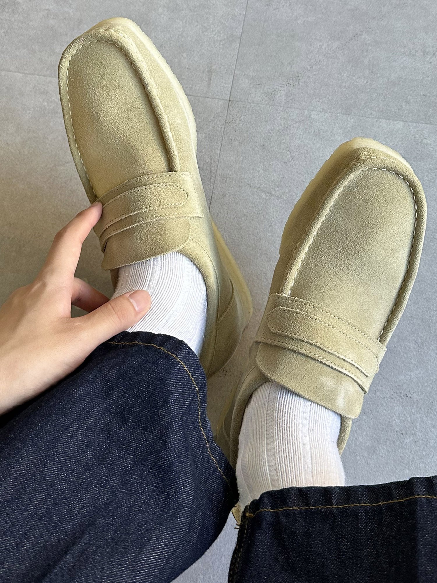 Discoat CLARKS ORIGINALS Wallabee Loafer ディスコート シューズ・靴 ブーツ ベージュ ブラック【送料無料】