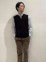 【SALE／9 OFF】TOKYO SHIRTS キーネックジップニットベスト メンズ BM05H511DS50V00-39 トーキョーシャツ トップス ベスト ジレ【送料無料】