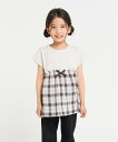【SALE/20%OFF】COMME CA ISM くしゅっとチェック チュニックTシャツ コムサイズム トップス カットソー・Tシャツ ネイビー