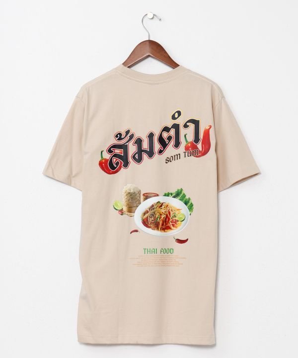 チャイハネ 【チャイハネ】エスソムタムメンズTシャツ アミナコレクション トップス カットソー・Tシャツ ベージュ ホワイト