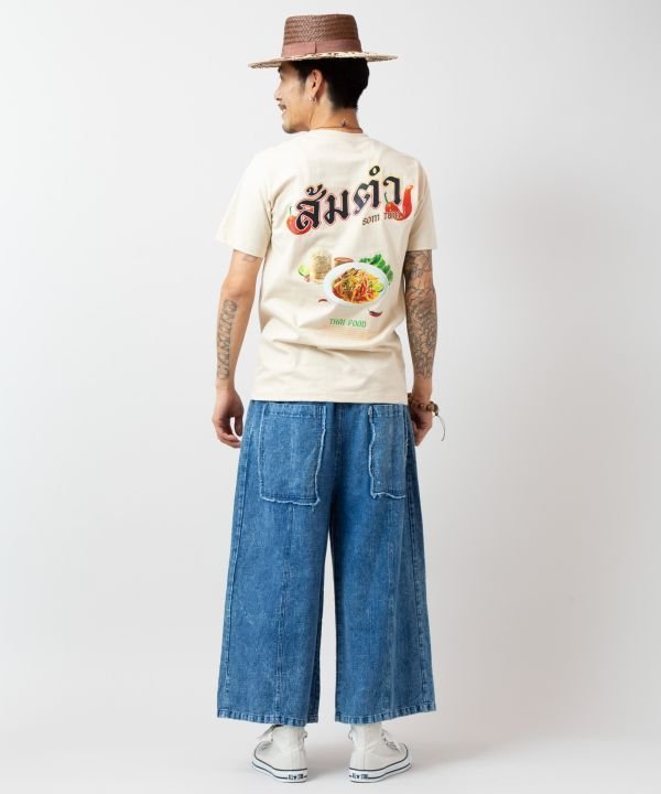 チャイハネ 【チャイハネ】エスソムタムメンズTシャツ アミナコレクション トップス カットソー・Tシャツ ベージュ ホワイト