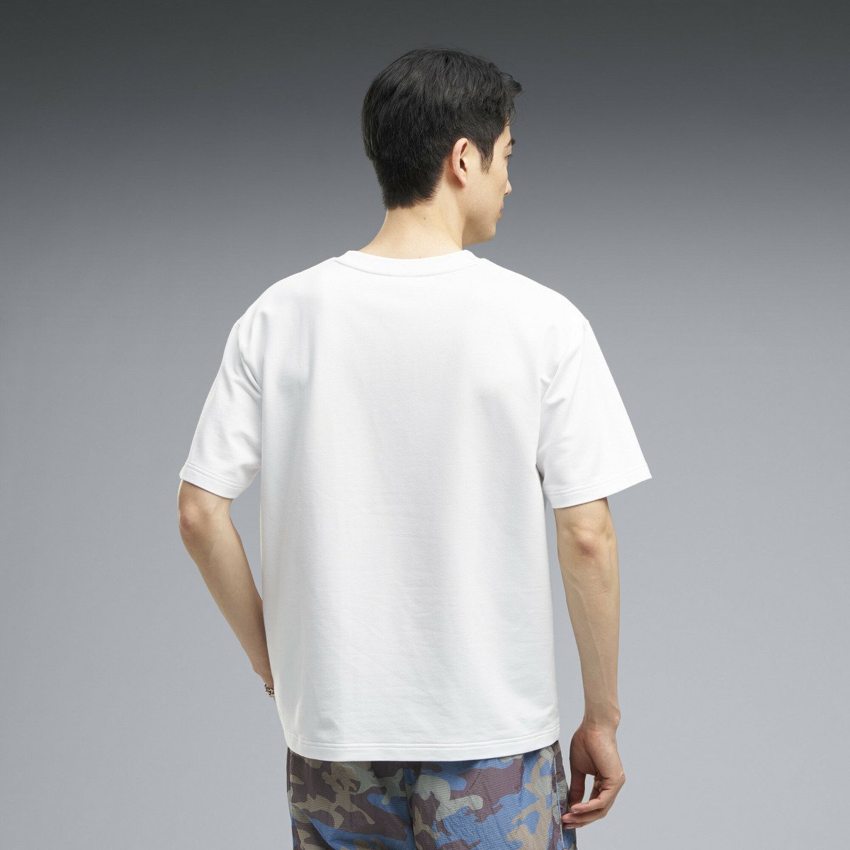 メンズ ESS エレベーテッド MX ベビーテリー 半袖 Tシャツ ESS ELEVATED SS BP TEE プーマ トップス カットソー・Tシャツ ホワイト
