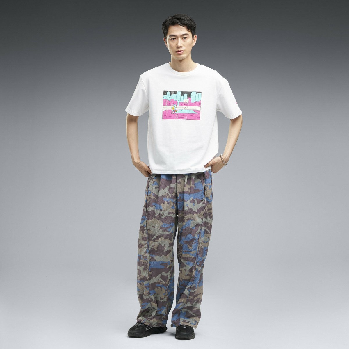 メンズ ESS エレベーテッド MX ベビーテリー 半袖 Tシャツ ESS ELEVATED SS BP TEE プーマ トップス カットソー・Tシャツ ホワイト
