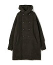 TOMORROWLAND MEN ウール カシミヤ シルク フーデット ダブルブレスト ニットコート トゥモローランド トップス ニット グレー【送料無料】
