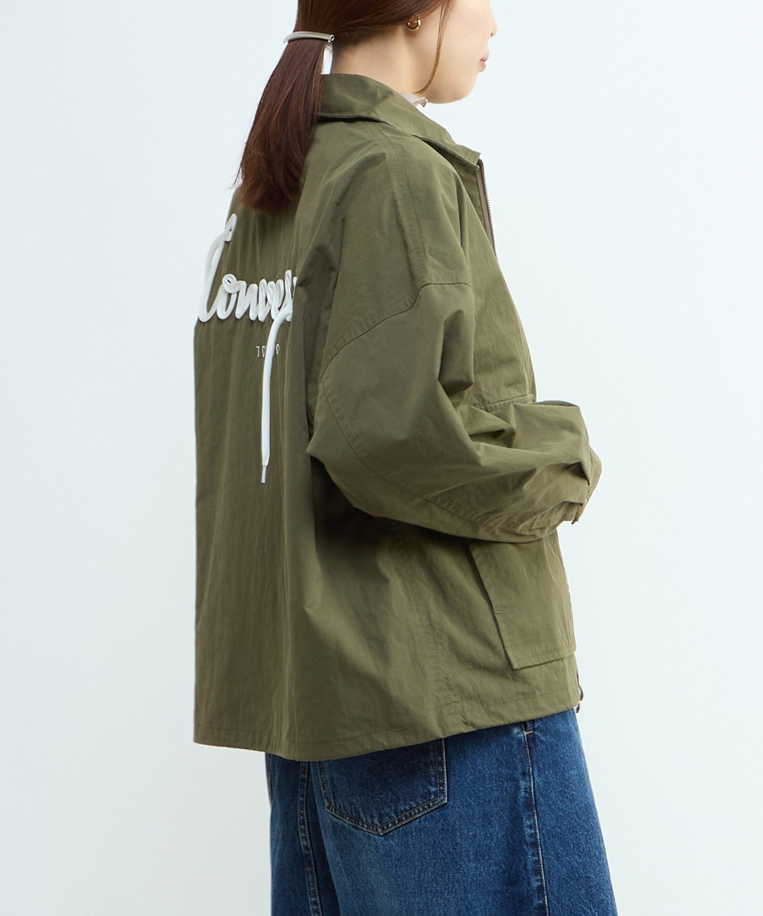 BACK SPINDLE LOGO MILITARY SHIRT JACKET コンバーストウキョウ ジャケット・アウター ミリタリージャケット ブラック カーキグリーン