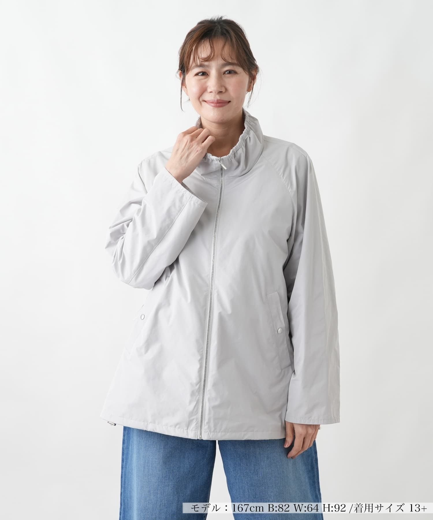 Leilian PLUS HOUSE ジャケット【Leilian WHITE LABEL】 レリアン プラスハウス ジャケット・アウター テーラードジャケット・ブレザー ブルー ホワイト