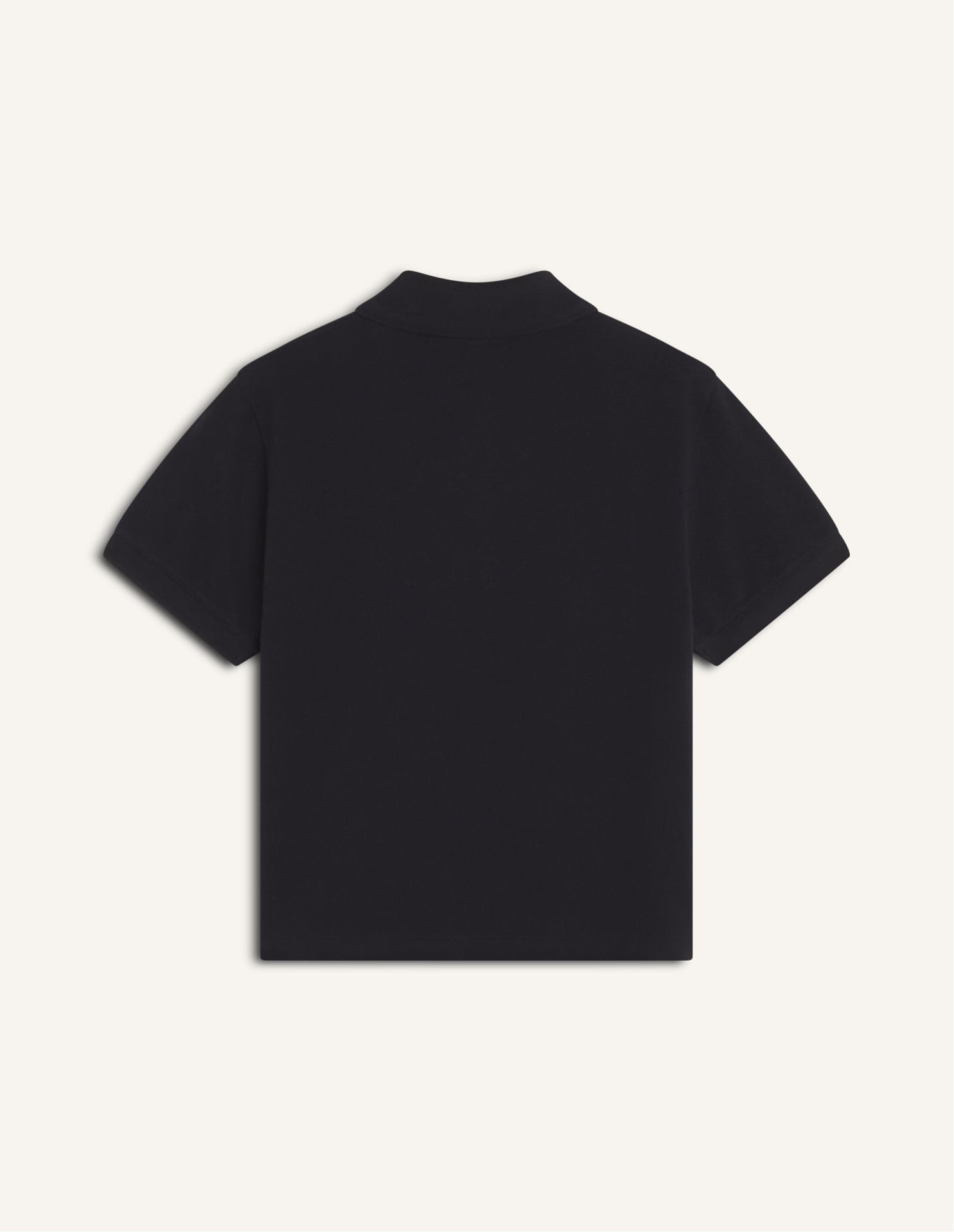 Maison Kitsune Maison Kitsune/(W)MAISON KITSUNÉ STAMP CROPPED POLO メゾン キツネ トップス ポロシャツ ブラック【送料無料】