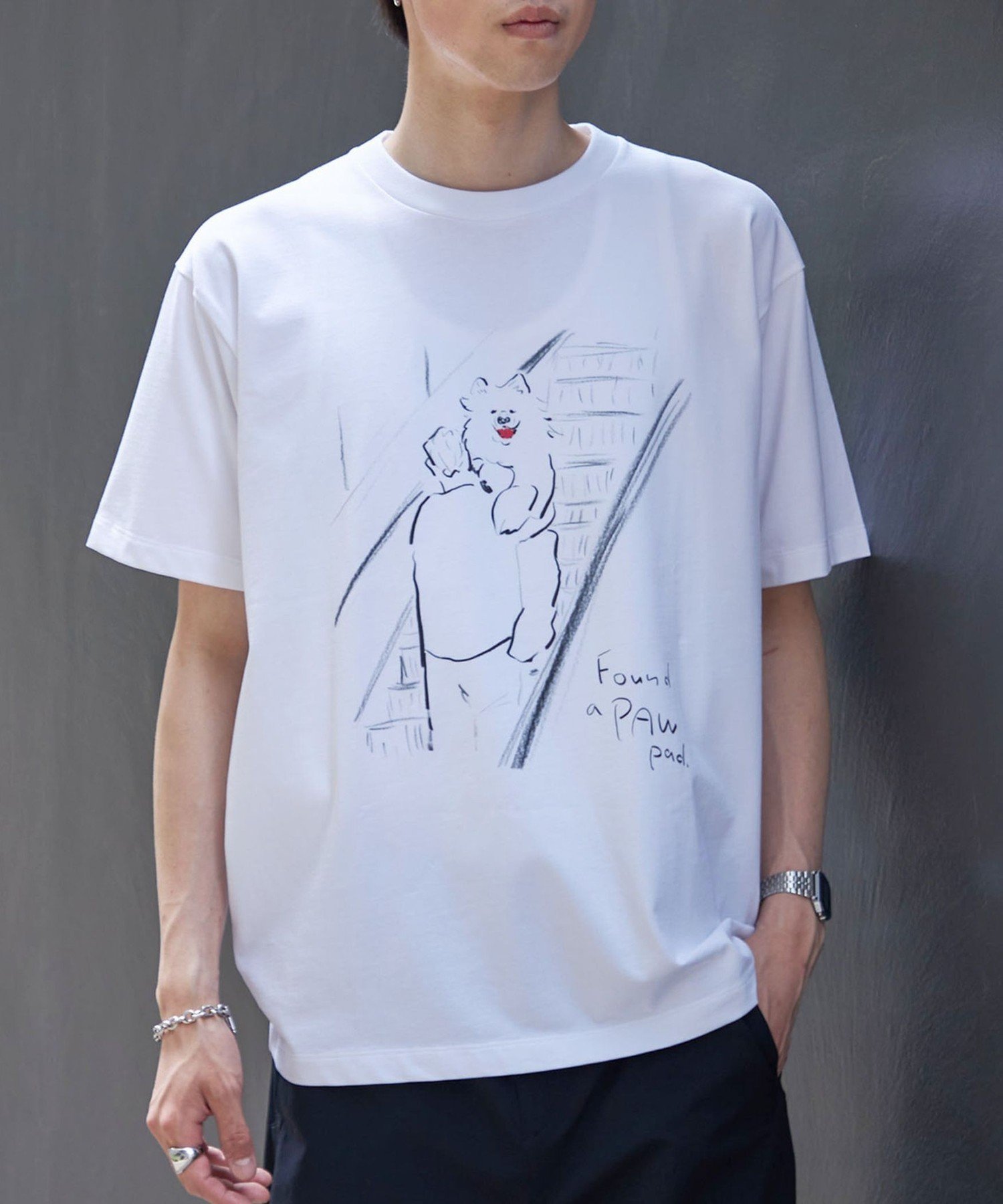 【SALE／40%OFF】SHIPS MEN 【City Ambient Products別注】佐伯 ゆう子: アート Tシャツ シップス トップス カットソー・Tシャツ ホワイト【送料無料】