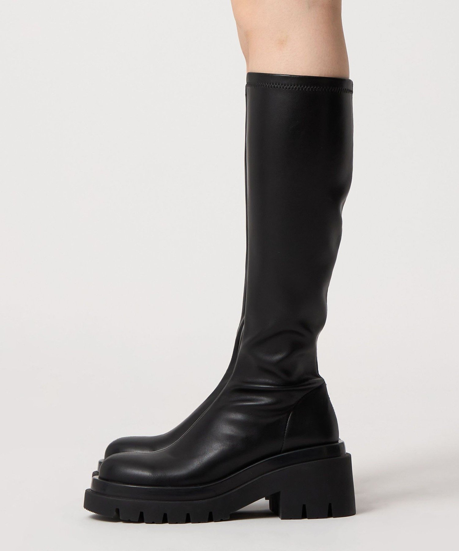 SY UNITED ARROWS ＜SY＞ タンクソールスト ロングブーツ75↑ ユナイテッドアローズ アウトレット シューズ・靴 ブーツ ブラック
