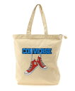 【SALE／30%OFF】CONVERSE CONVERSE/(U)CV CANVAS HANGING SHOES LOGO PRINT ハンドサイン バッグ トートバッグ ベージュ ブラック