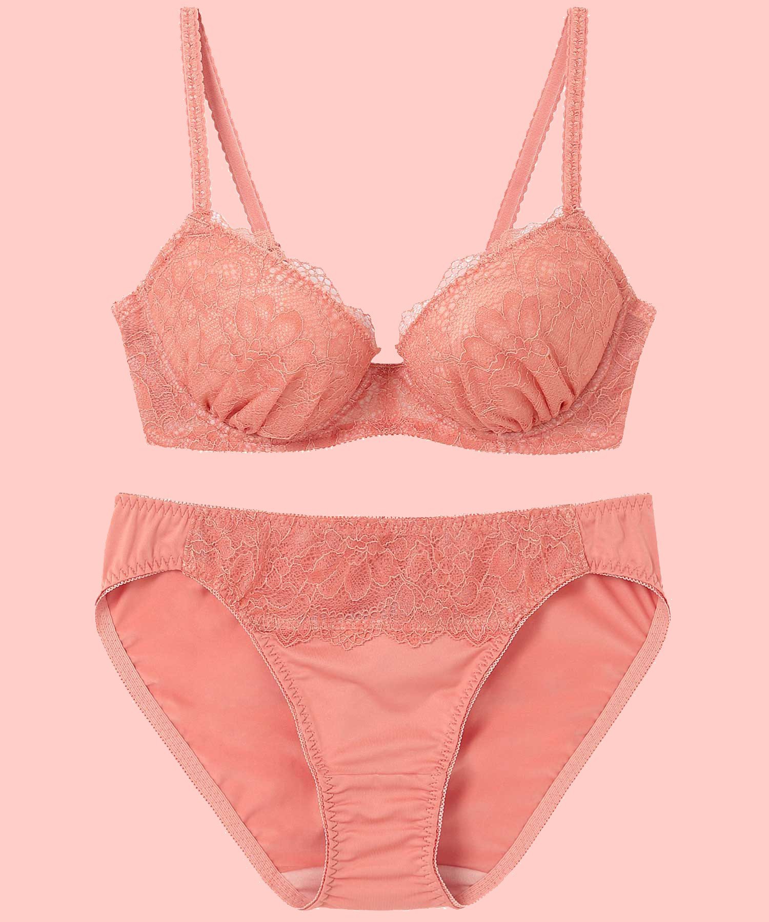 【SALE/30%OFF】AMPHI 【まる胸メイク】ブラ&ショーツセット アンフィ インナー・ルームウェア ブラ&ショーツセット ホワイト ピンク オレンジ