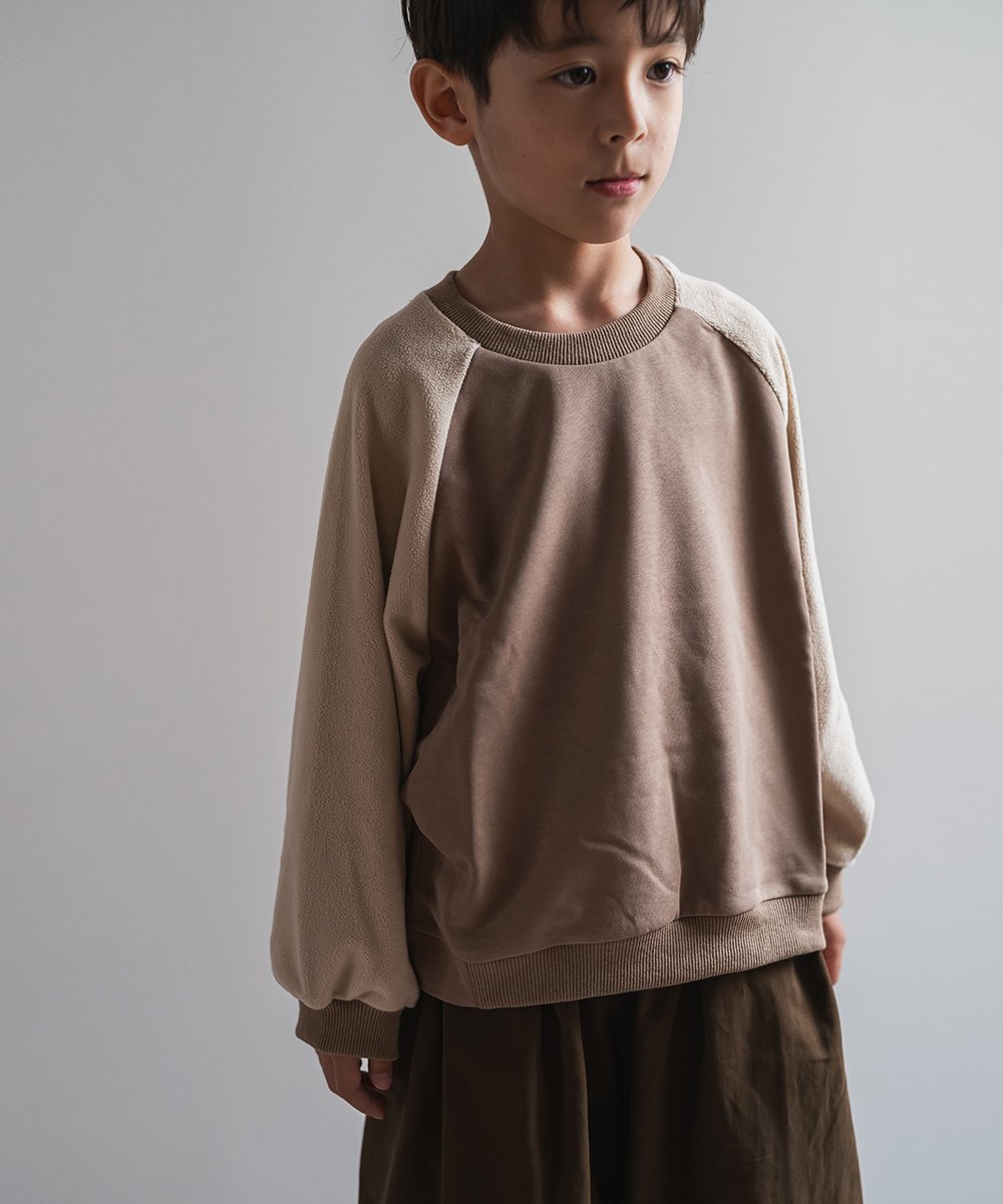 riziere 異素材切り替えラグランスリーブプルオーバー リジェール トップス カットソー・Tシャツ ブラウンのサムネイル