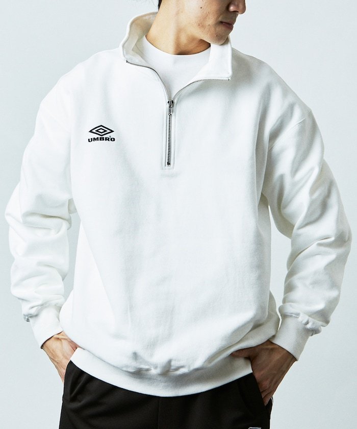 【SALE／25 OFF】UMBRO 別注 Half Zip Sweat フリークスストア トップス スウェット トレーナー ホワイト グレー ブラック グリーン ネイビー【送料無料】