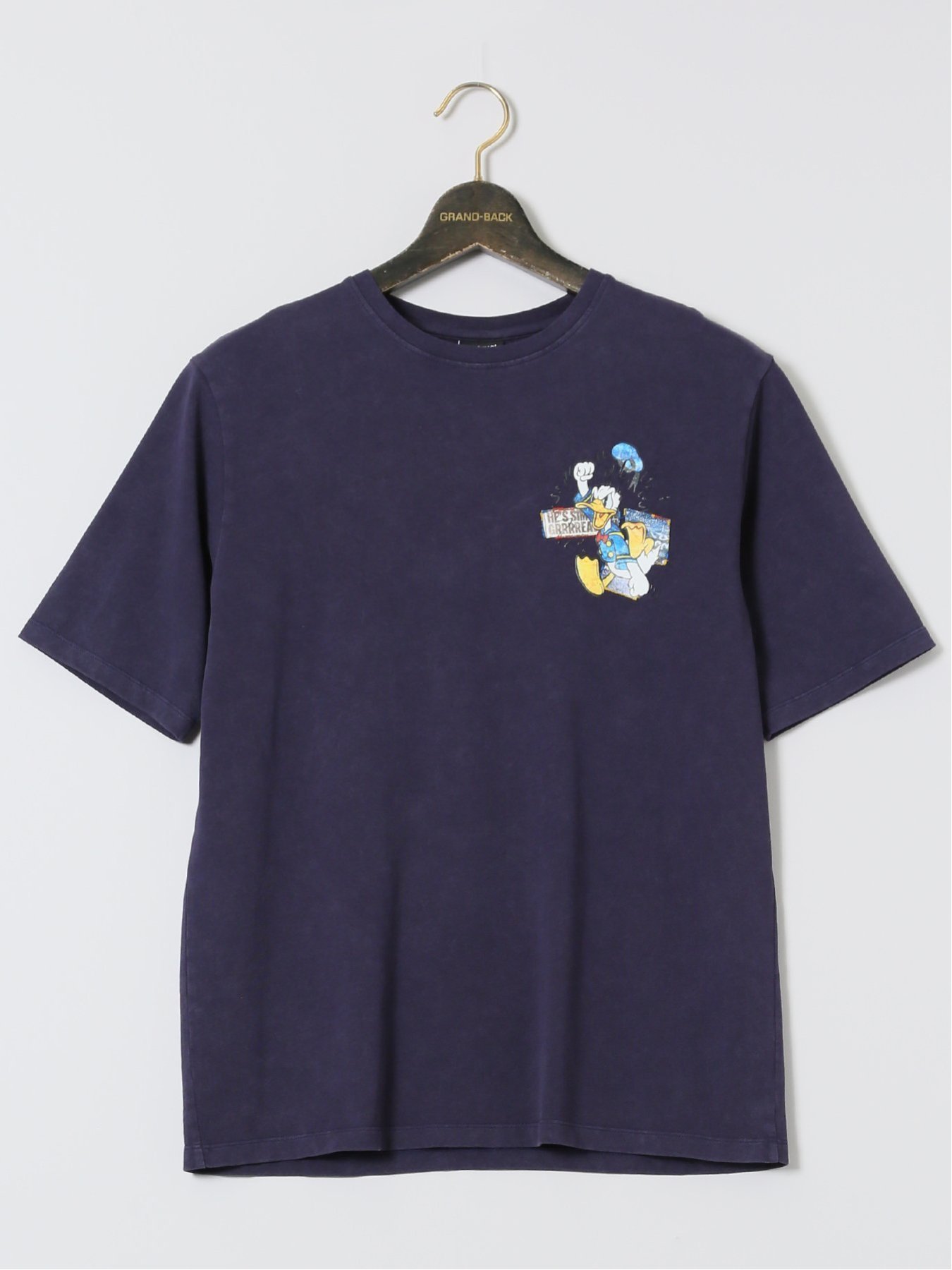 GRAND-BACK 【大きいサイズ】デシグアル/Desigual ドナルド クルーネック半袖Tシャツ タカキュー トップス カットソー・Tシャツ ネイビー【送料無料】