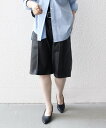 SHIPS any 《予約》SHIPS any: センター ピンタックライン ハーフパンツ シップス パンツ その他のパンツ ブラウン ブラック【送料無料】
