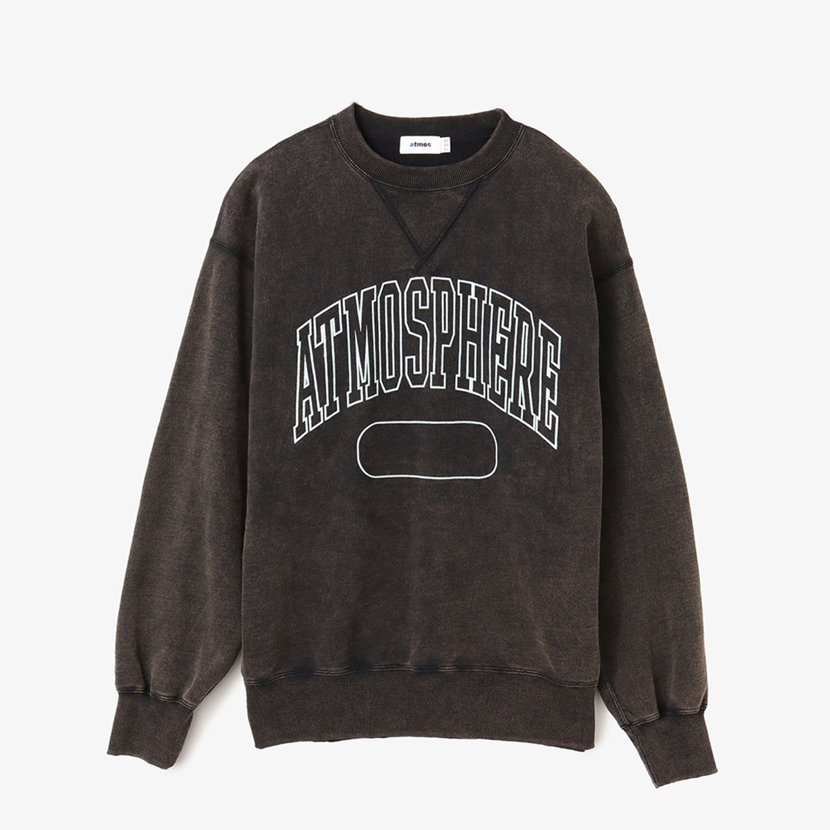 atmos atmos Vintage college logo Crew Sweatshirt BLACK アトモス トップス カットソー・Tシャツ ブラック