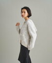 【SALE／40%OFF】GRACE CONTINENTAL フラワーラメニットトップ グレースコンチネンタル トップス ニット ベージュ グレー【送料無料】 3