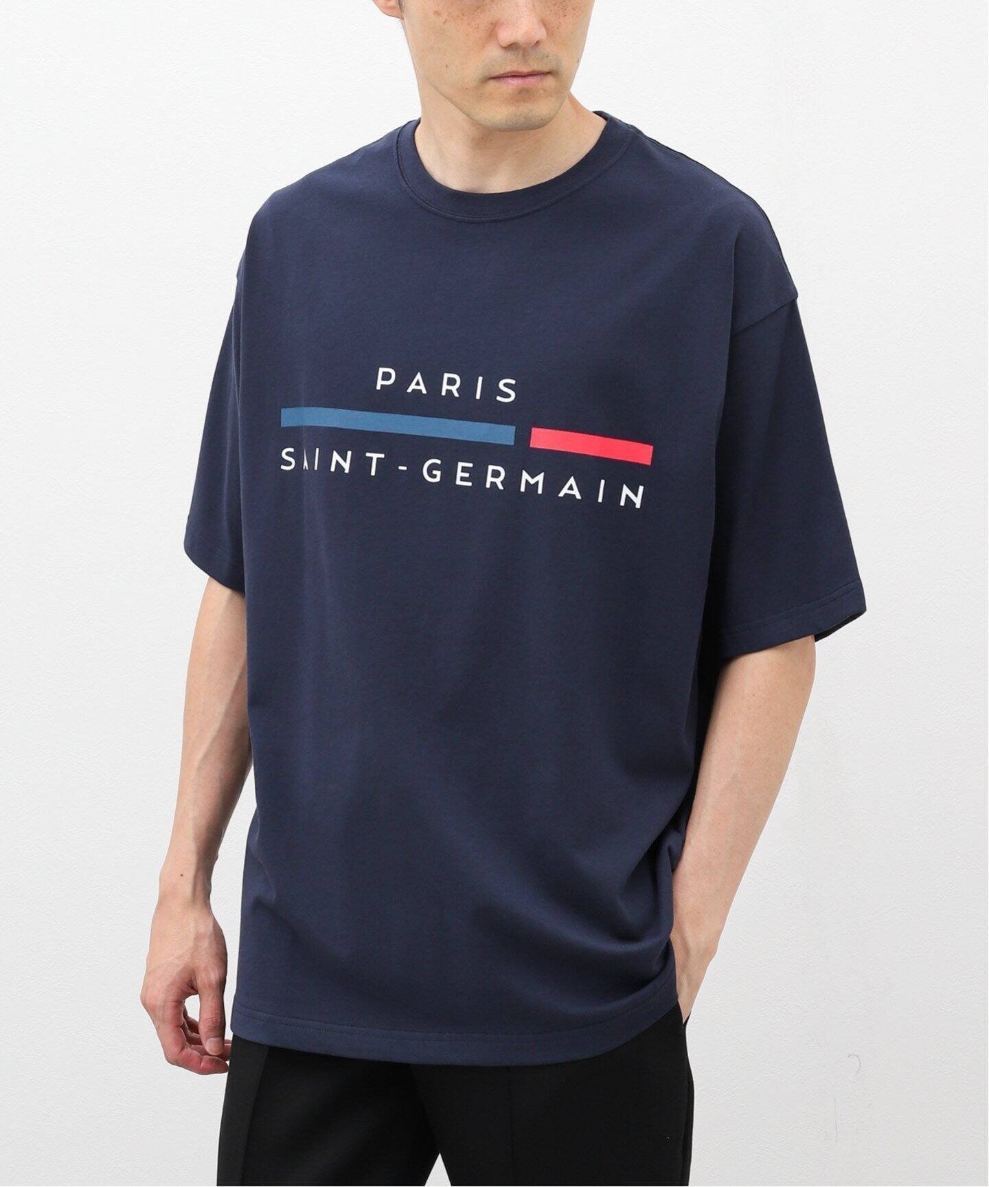 Paris Saint-Germain ROUGE ET BLEU プリント Tシャツ エディフィス トップス カットソー・Tシャツ ネイビー ホワイト