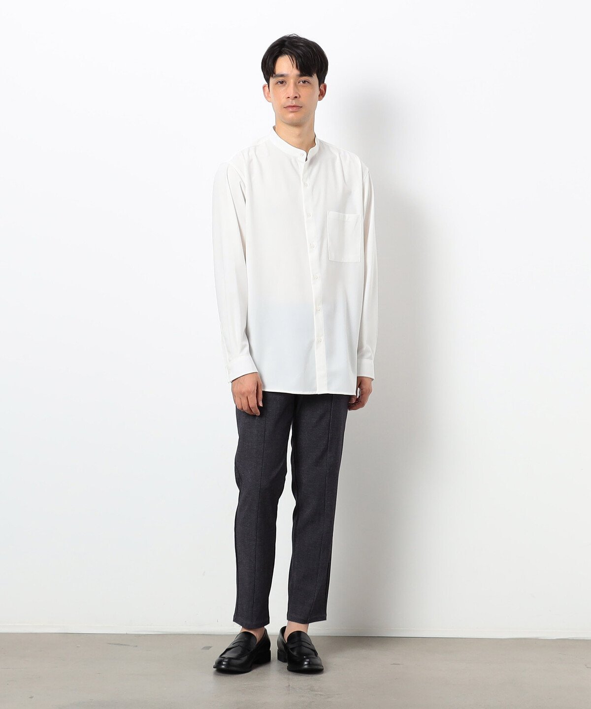 【セットアップ対応】 デニムライクジャージー テーパードパンツ コムサイズム パンツ スラックス・ドレスパンツ グレー ネイビー