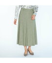 SCAPA リネンコットンストレッチスカート スキャパ スカート その他のスカート オレンジ【送料無料】