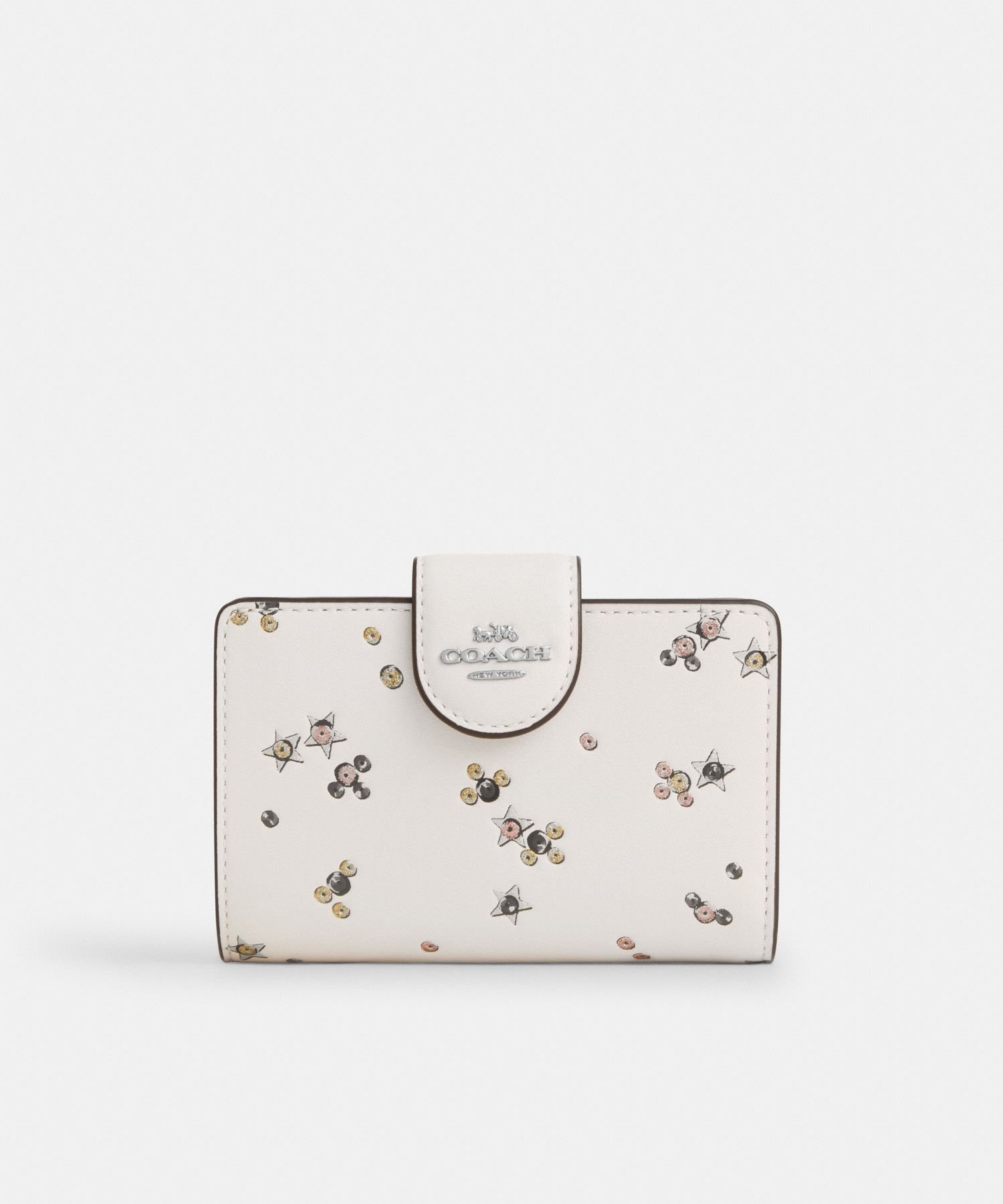 【SALE／62%OFF】COACH OUTLET 【公式】ミディアム コーナー ジップ ウォレット・スター プリント コーチ　アウトレット 財布・ポーチ・ケース 財布 ホワイト【送料無料】のサムネイル