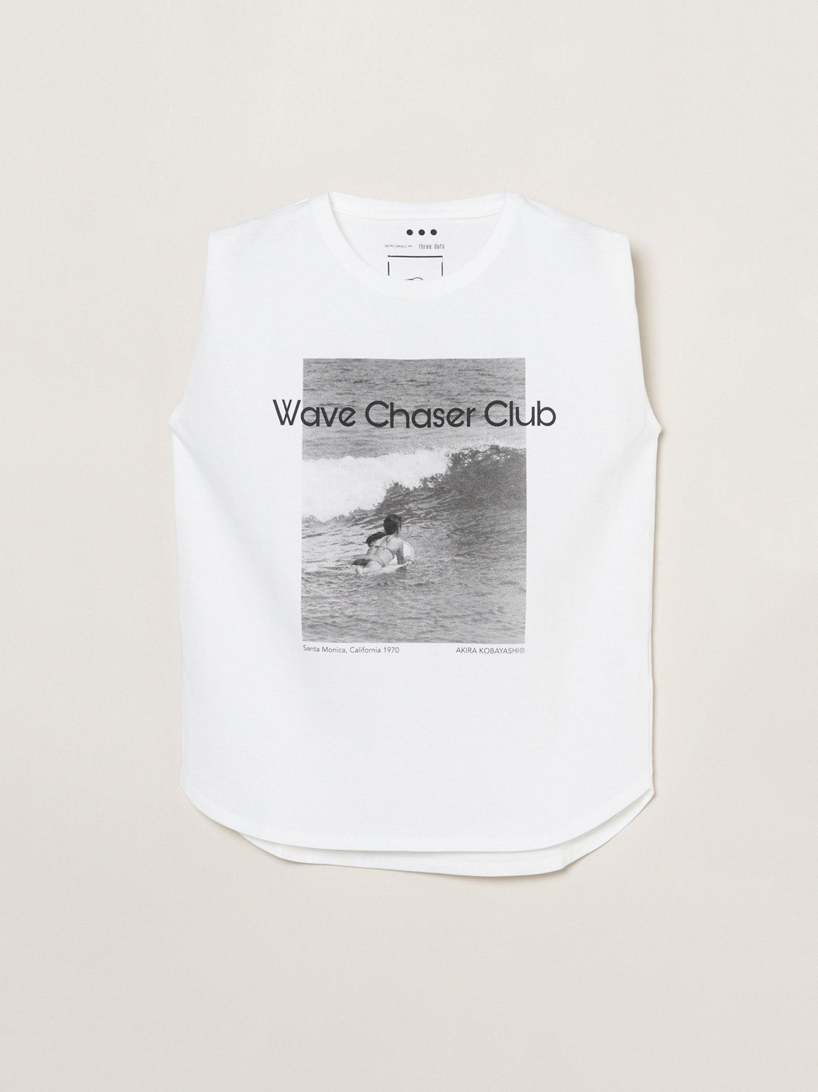 three dots Grapihc tee tank スリードッツ トップス ノースリーブ・タンクトップ ブラック