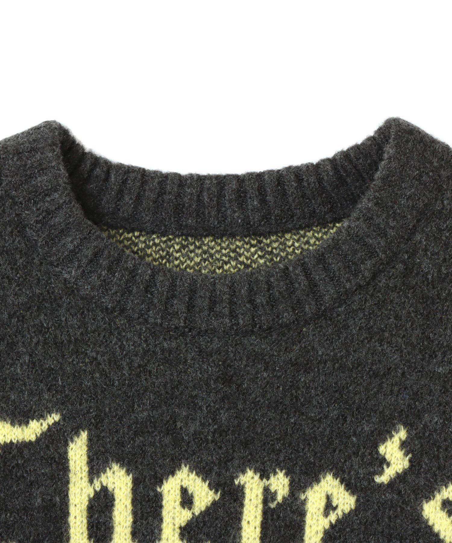atmos pink atmos pink Logo Crew Knit Tops BLACK アトモス トップス ニット ブラック